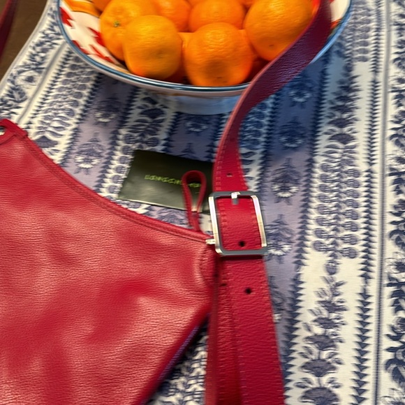 NWOT Longchamp Le Foulonne red leather crossbody bag - Picture 7 of 8